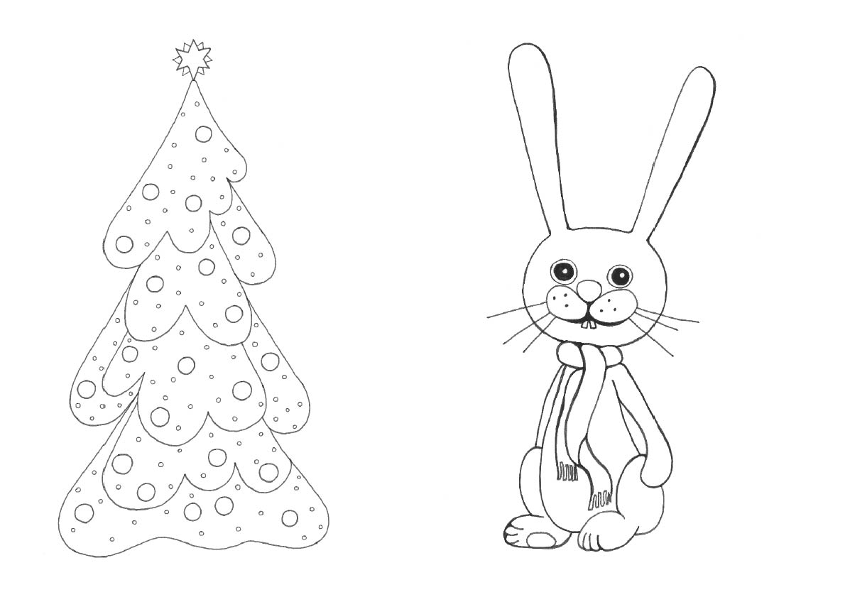 Hase Hoppla und der Weihnachtsbaum (Ausmalheft) - Image 2