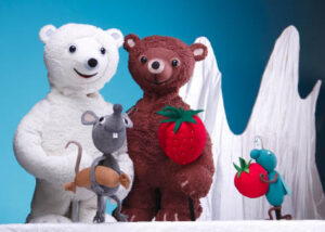 Eisbär, Erdbär und Mausbär (Postkarte)