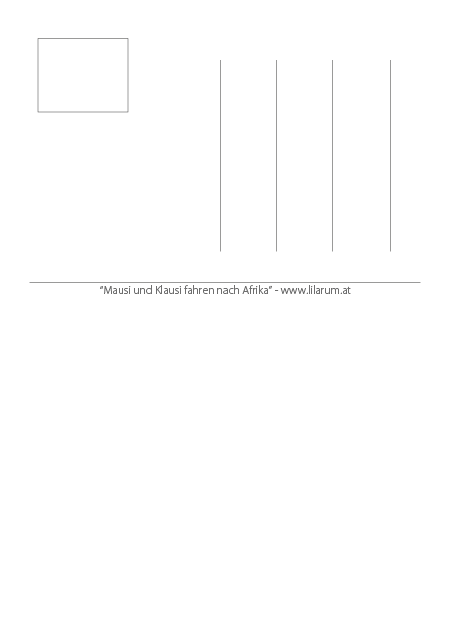 Mausi und Klausi fahren nach Afrika (Postkarte) - Image 2